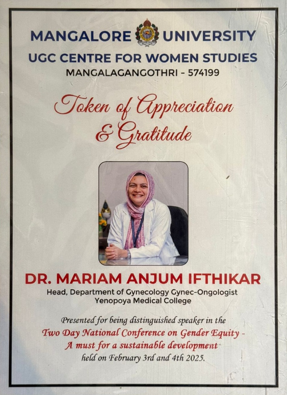 Dr. Mariam Anjum — MLR University — Guest Lecture